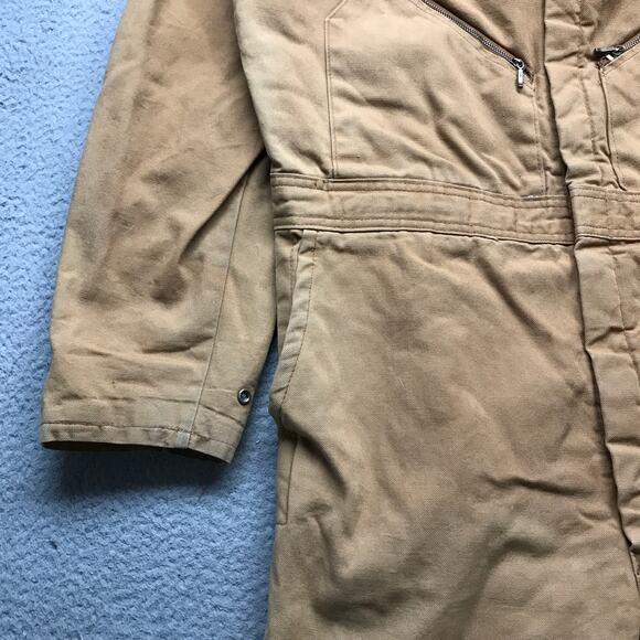 Vintage Zero Zone By Walls Insulated Canvas Coveralls Mens Large Tall Brown - Picture 6 of 16